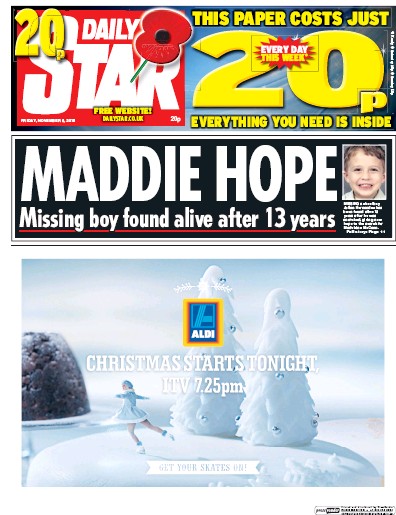 Daily Star Newspaper Front Page for 6 November 2015