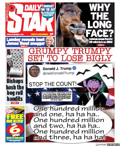 Daily Star Newspaper Front Page for 6 November 2020