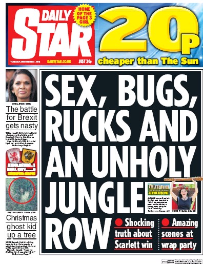 Daily Star Newspaper Front Page for 6 December 2016