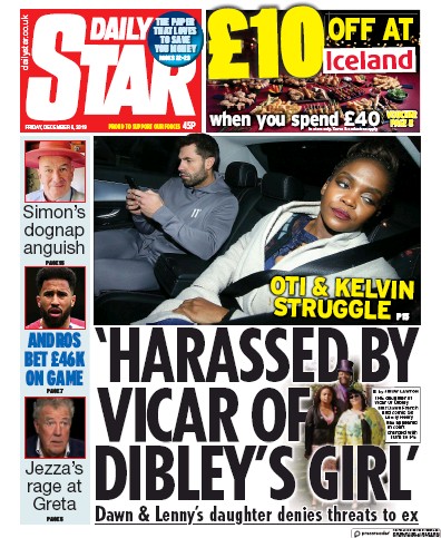 Daily Star Newspaper Front Page for 6 December 2019