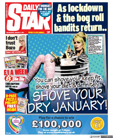 Daily Star Newspaper Front Page for 6 January 2021