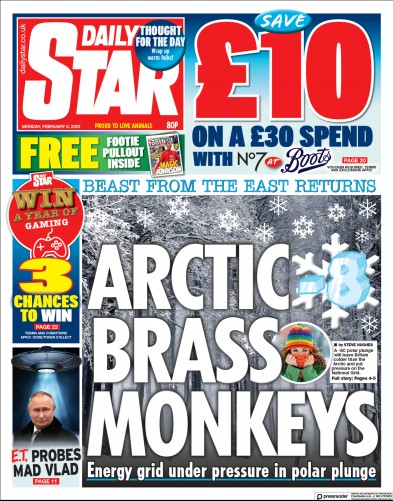 Daily Star Newspaper Front Page for 6 February 2023