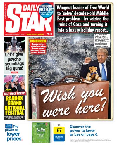 Daily Star (UK) Newspaper Front Page for 6 February 2025