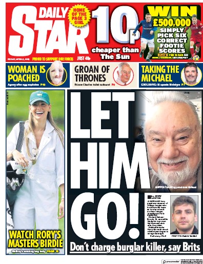 Daily Star Newspaper Front Page for 6 April 2018