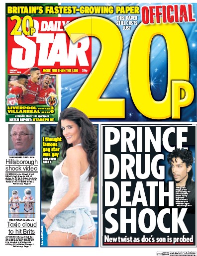 Daily Star Newspaper Front Page for 6 May 2016