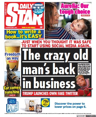 Daily Star Newspaper Front Page for 6 May 2021