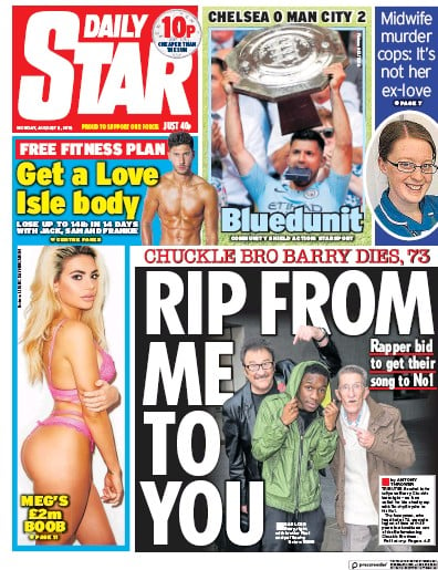 Daily Star Newspaper Front Page for 6 August 2018