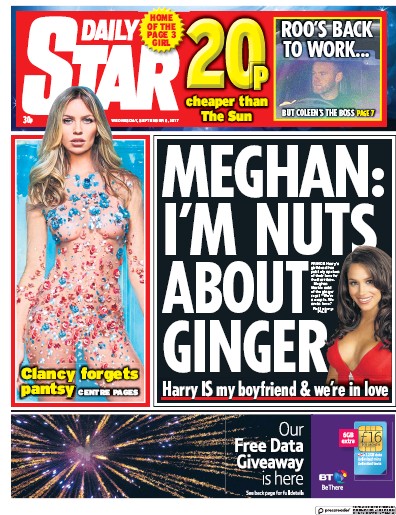 Daily Star Newspaper Front Page for 6 September 2017