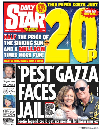 Daily Star Newspaper Front Page for 7 October 2015