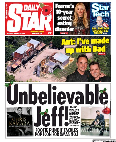 Daily Star Newspaper Front Page for 7 November 2019
