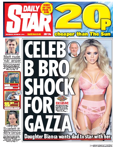 Daily Star Newspaper Front Page for 7 December 2016