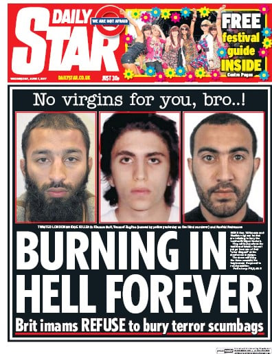 Daily Star Newspaper Front Page for 7 June 2017