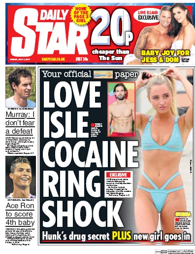 Daily Star Newspaper Front Page for 7 July 2017