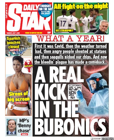 Daily Star Newspaper Front Page for 7 July 2020