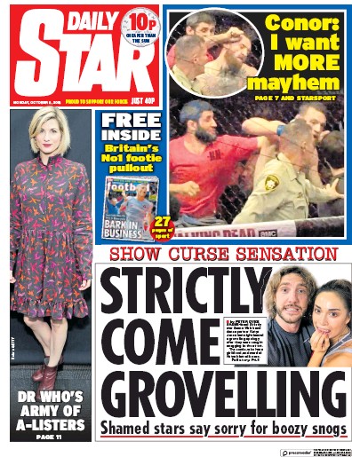 Daily Star Newspaper Front Page for 8 October 2018