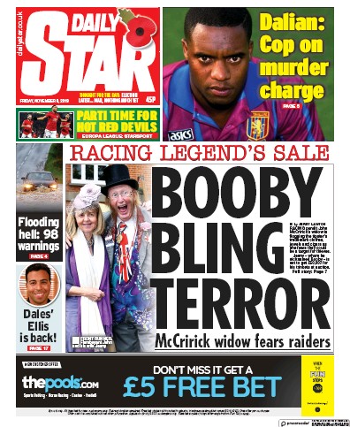 Daily Star Newspaper Front Page for 8 November 2019