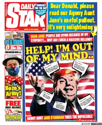 Daily Star Newspaper Front Page for 8 January 2021