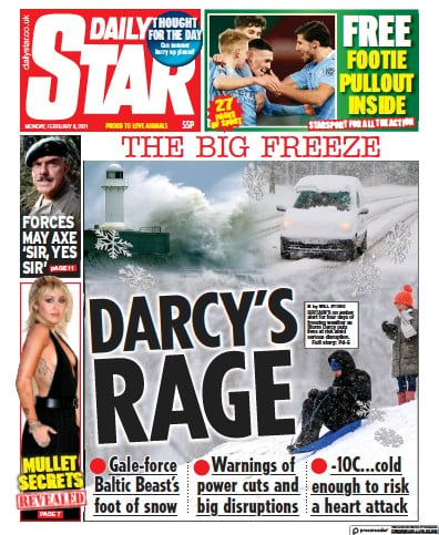 Daily Star Newspaper Front Page for 8 February 2021
