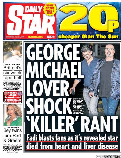 Daily Star Newspaper Front Page for 8 March 2017