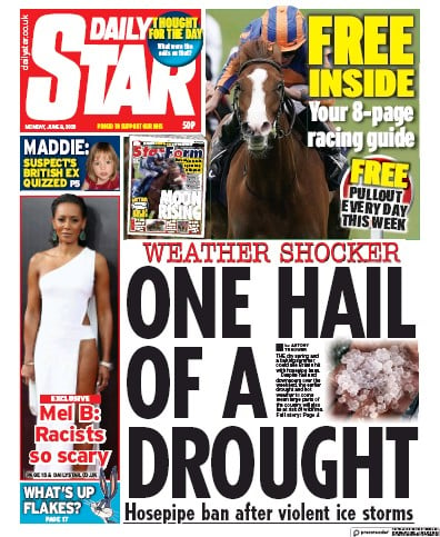 Daily Star Newspaper Front Page for 8 June 2020