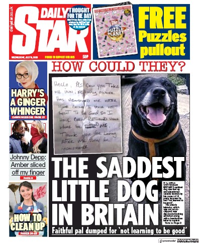 Daily Star Newspaper Front Page for 8 July 2020