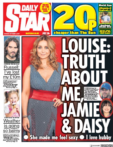 Daily Star Newspaper Front Page for 9 October 2017