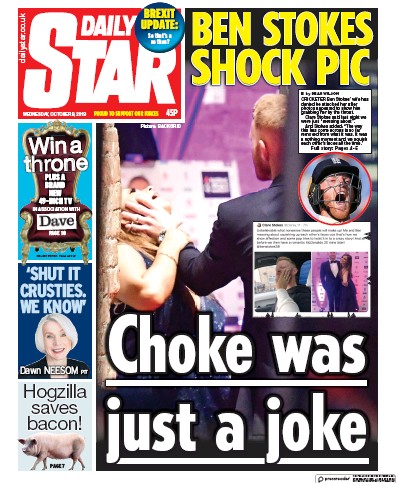 Daily Star Newspaper Front Page for 9 October 2019