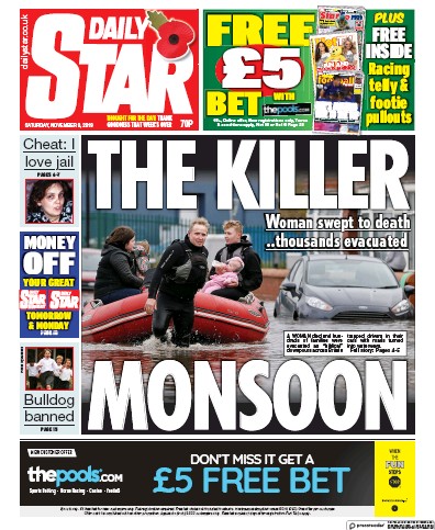 Daily Star Newspaper Front Page for 9 November 2019