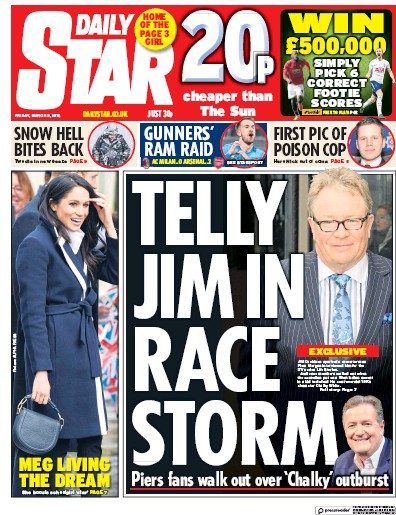 Daily Star Newspaper Front Page for 9 March 2018