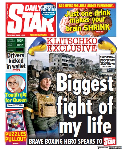 Daily Star Newspaper Front Page for 9 March 2022