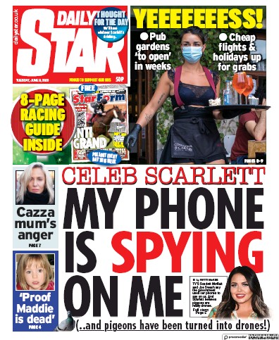 Daily Star Newspaper Front Page for 9 June 2020
