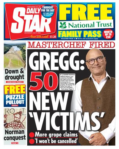 Daily Star (UK) Newspaper Front Page for 9 July 2025