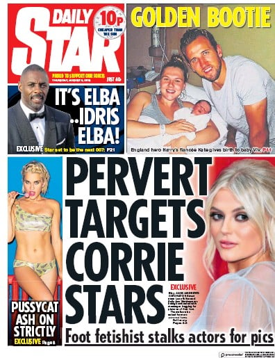 Daily Star Newspaper Front Page for 9 August 2018