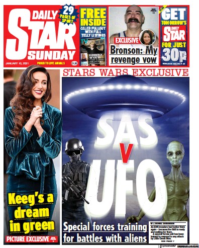 Daily Star Sunday Newspaper Front Page for 10 January 2021