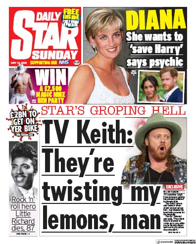 Daily Star Sunday Newspaper Front Page for 10 May 2020