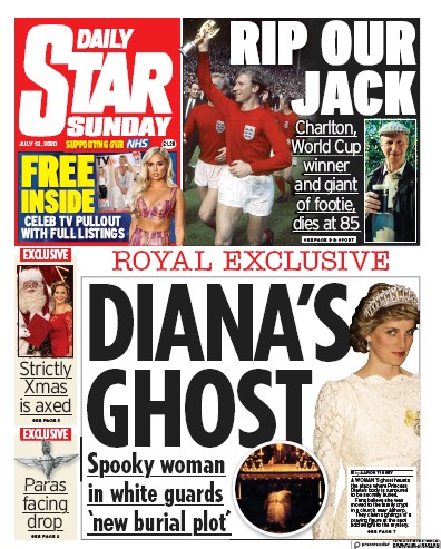 Daily Star Sunday Newspaper Front Page for 12 July 2020