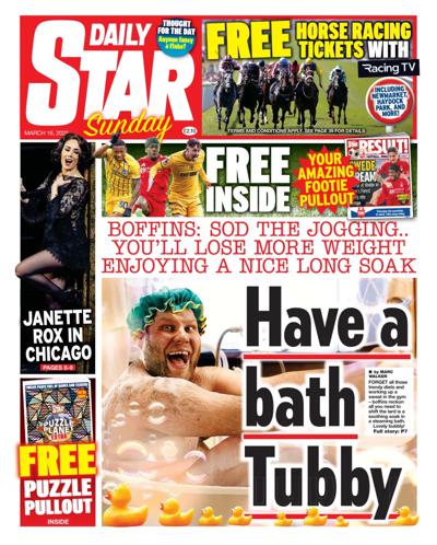 Daily Star Sunday Newspaper Front Page for 16 March 2025