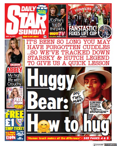 Daily Star Sunday Newspaper Front Page for 16 May 2021