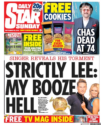 Daily Star Sunday Newspaper Front Page for 23 September 2018