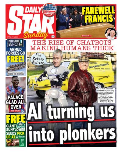 Daily Star Sunday Newspaper Front Page for 27 April 2025