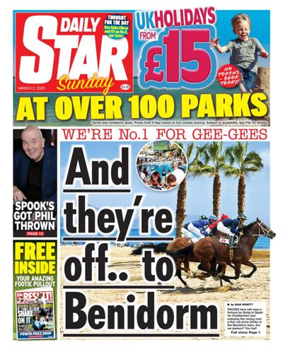 Daily Star Sunday Newspaper Front Page for 2 March 2025