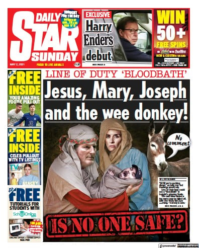 Daily Star Sunday Newspaper Front Page for 2 May 2021