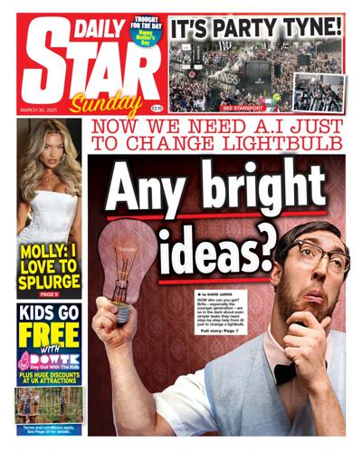 Daily Star Sunday Newspaper Front Page for 30 March 2025