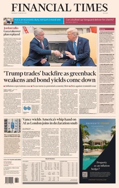 Financial Times (UK) Newspaper Front Page for 12 February 2025
