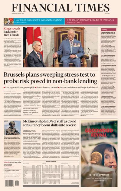 Financial Times (UK) Newspaper Front Page for 28 May 2025