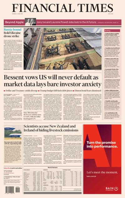 Financial Times (UK) Newspaper Front Page for 2 June 2025