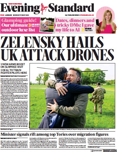 London Evening Standard (UK) Newspaper Front Page for 16 May 2023
