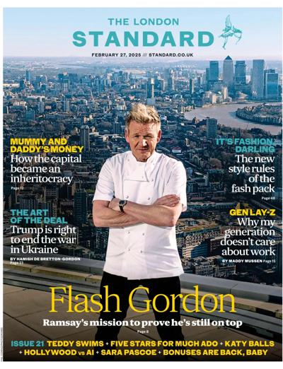 London Evening Standard (UK) Newspaper Front Page for 1 March 2025