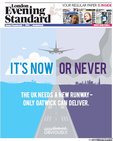 London Evening Standard (UK) Newspaper Front Page for 8 December 2015