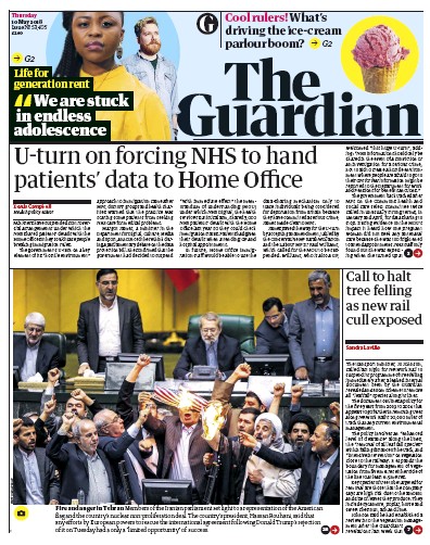 The Guardian Newspaper Front Page for 10 May 2018